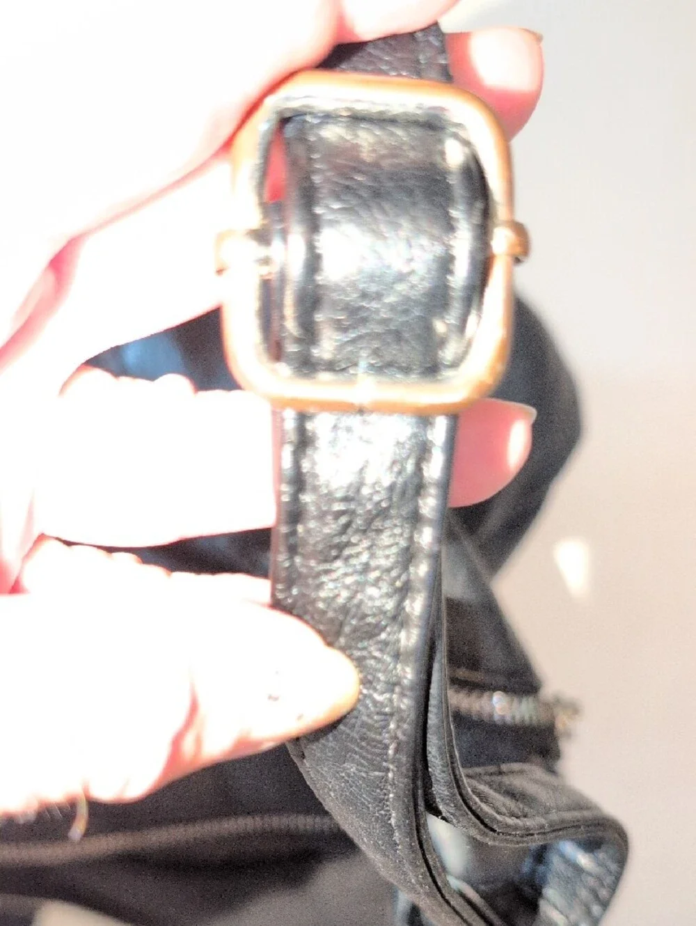 Sam Hadley Black Shoulder Bag with Silver Hardware